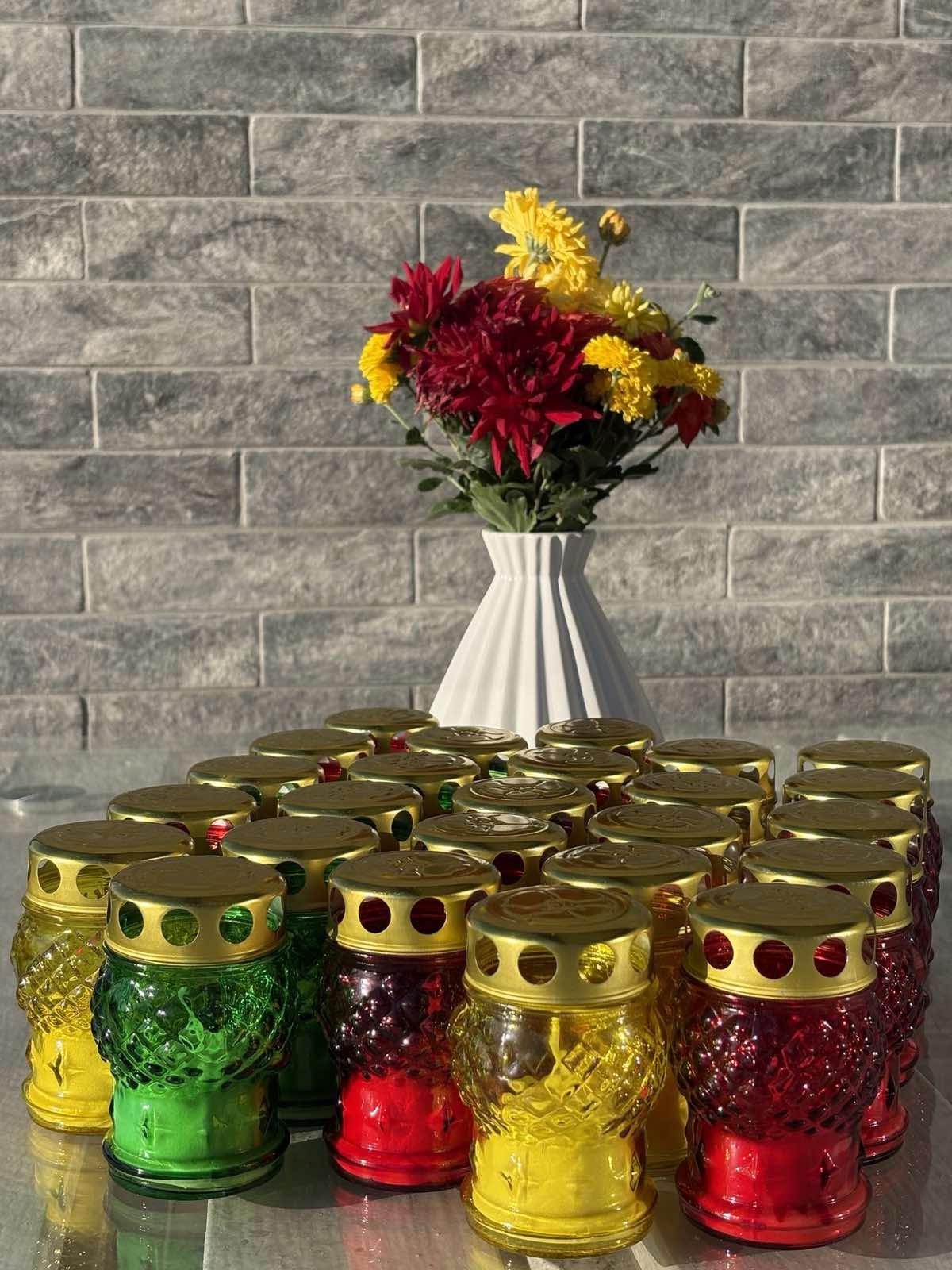 Свеча-лампада стеклянная C-5 mix