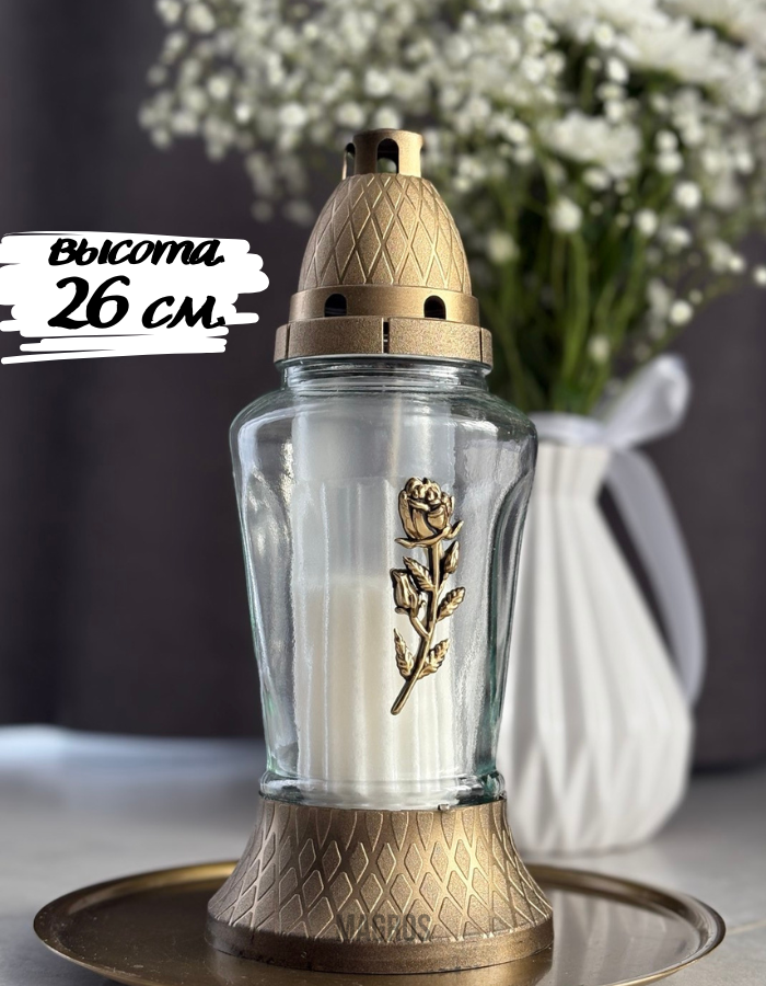 Лампада со свечей стеклянная  Ls-5R