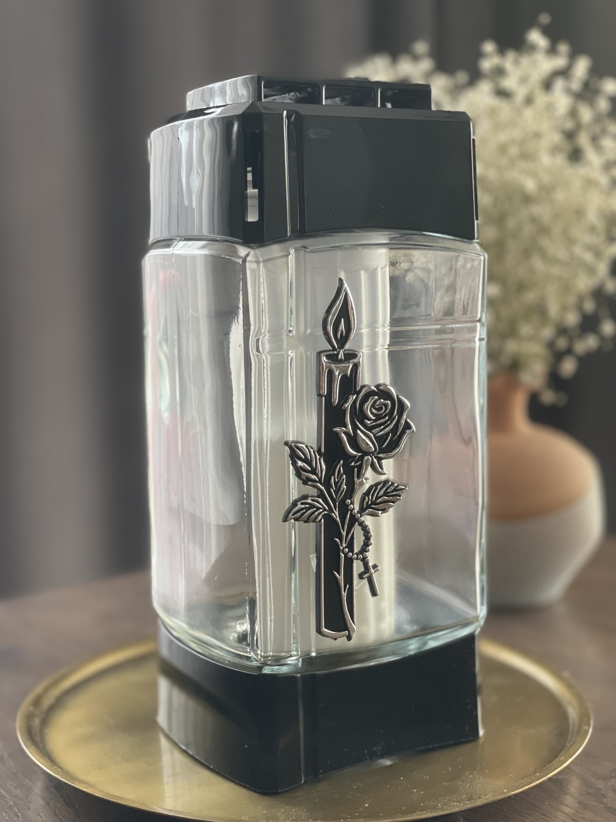 Лампада со свечей  PIXEL серебро